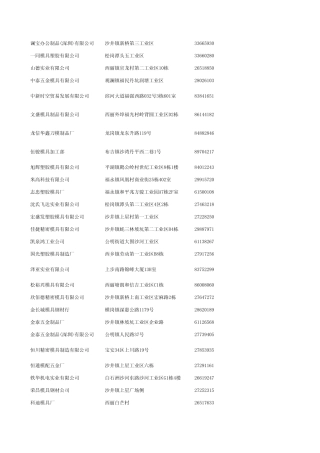 深圳模具厂资料