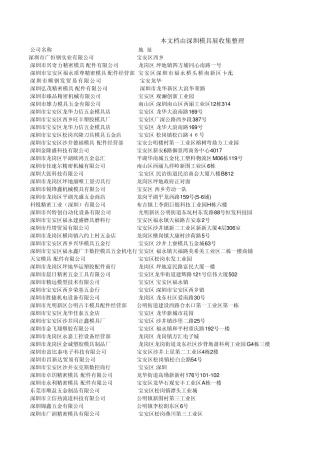 深圳模具配件厂