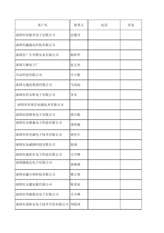 深圳电源客户