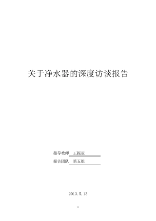 深度访谈总结报告