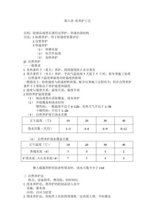 混凝土养护工艺