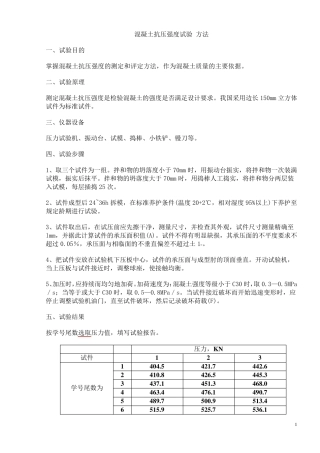 混凝土抗压强度试验_方法