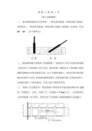 混凝土振捣工艺