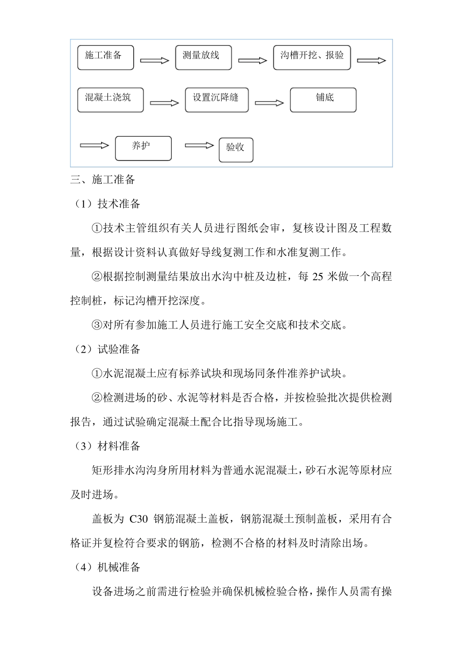 混凝土排水边沟施工方案_第3页
