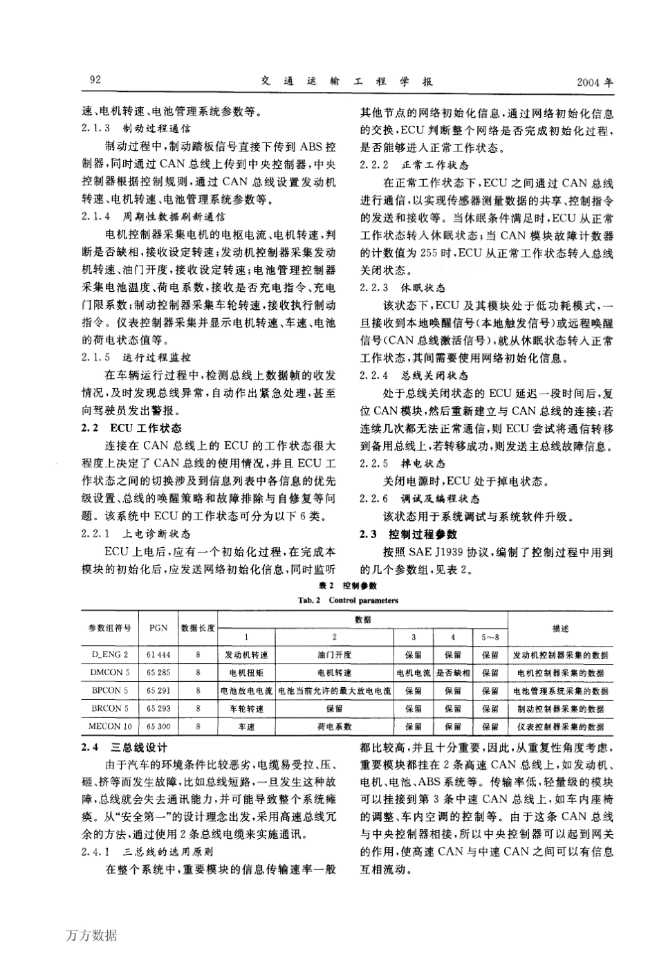 混合动力车中CAN总线系统的应用_第3页