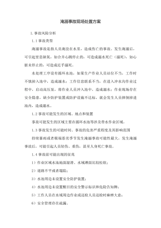 淹溺事故现场处置方案