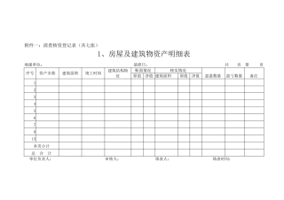清产核资表格