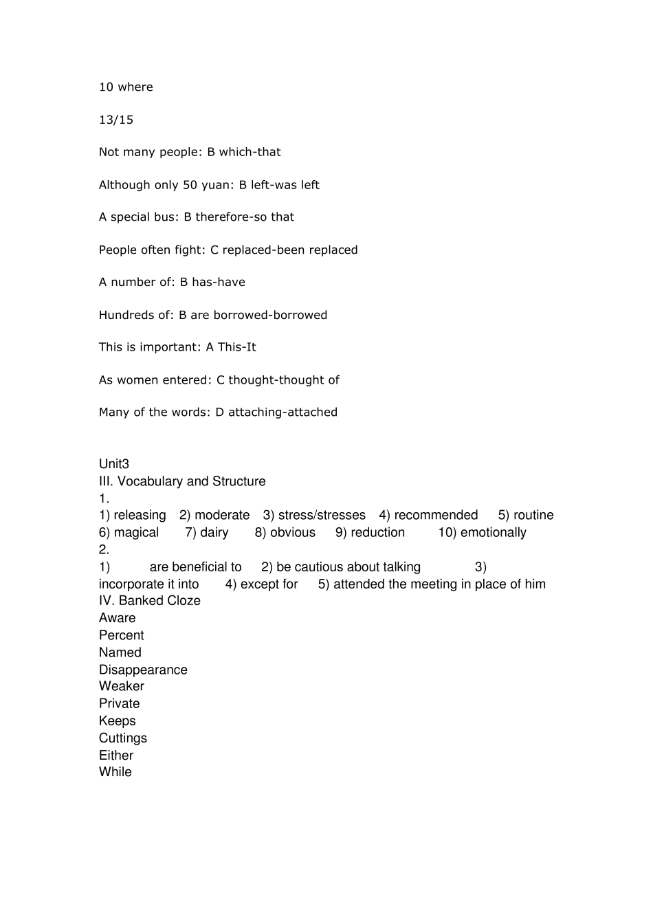 清华大学出版社0新时代交互英语读写译1答案_有截图_第3页
