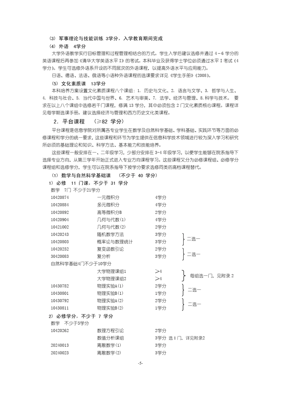 清华大学自动化专业培养方案_第2页