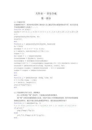 清华大学谷源涛MATLAB音乐合成