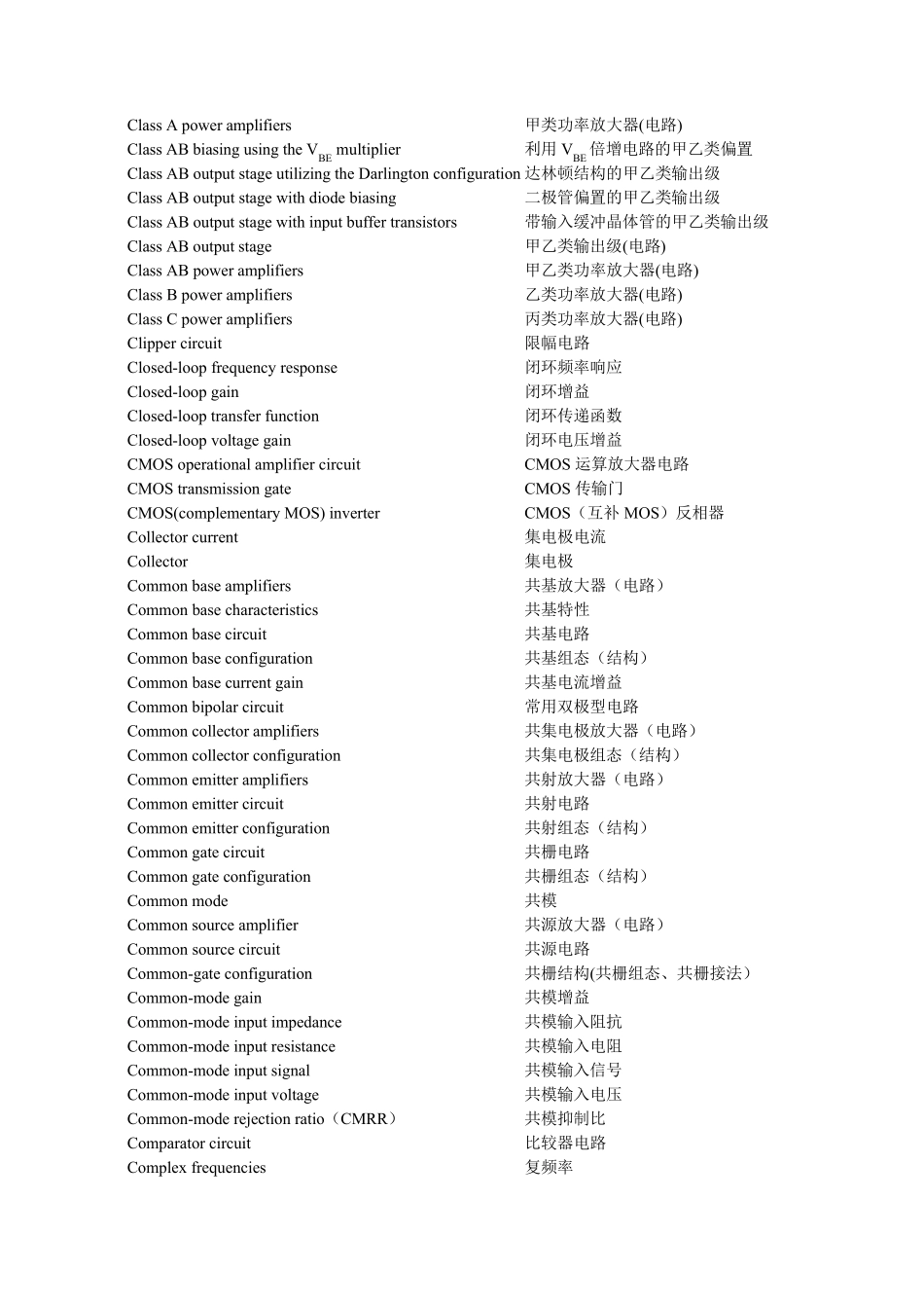 清华版模电双语课英汉词汇对照表_第3页