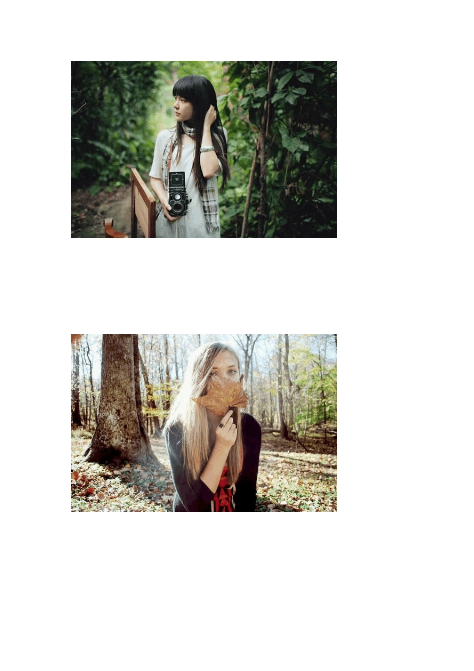 清新文艺女生拍照姿势_第2页