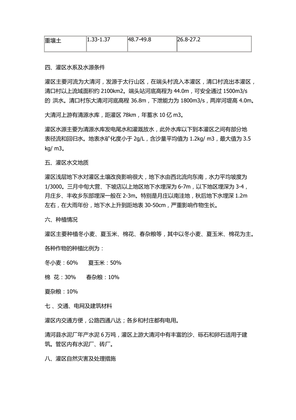 清河灌区灌溉工程初步设计报告书_第2页