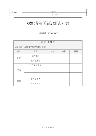 清洁验证模板01