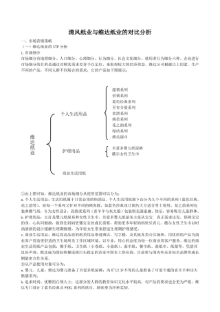 清风纸业与维达纸业的对比分析