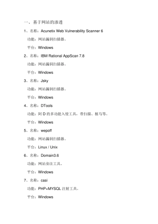 渗透测试工具集