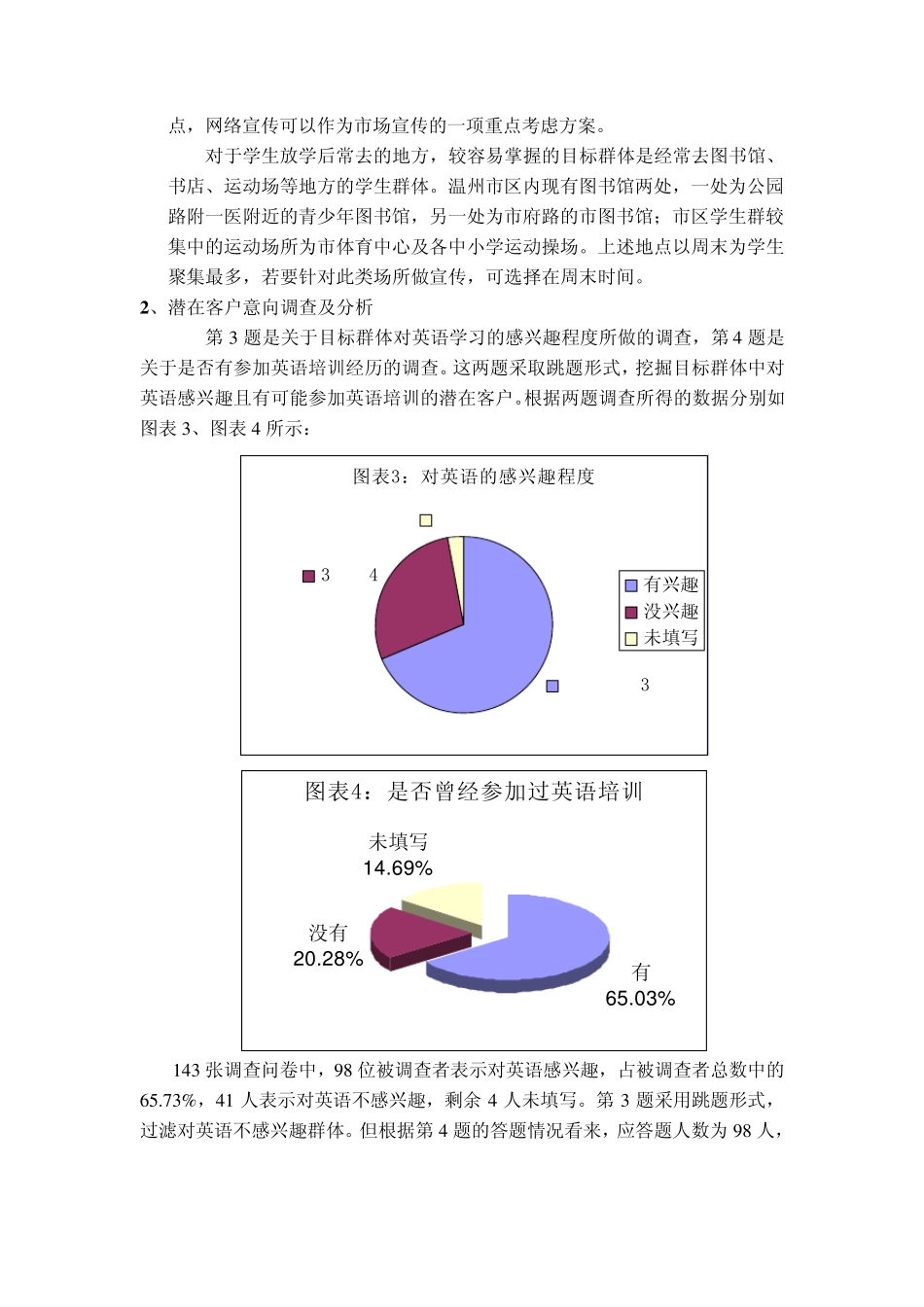 温州某英语培训中心针对学生市场的调查报告_第3页