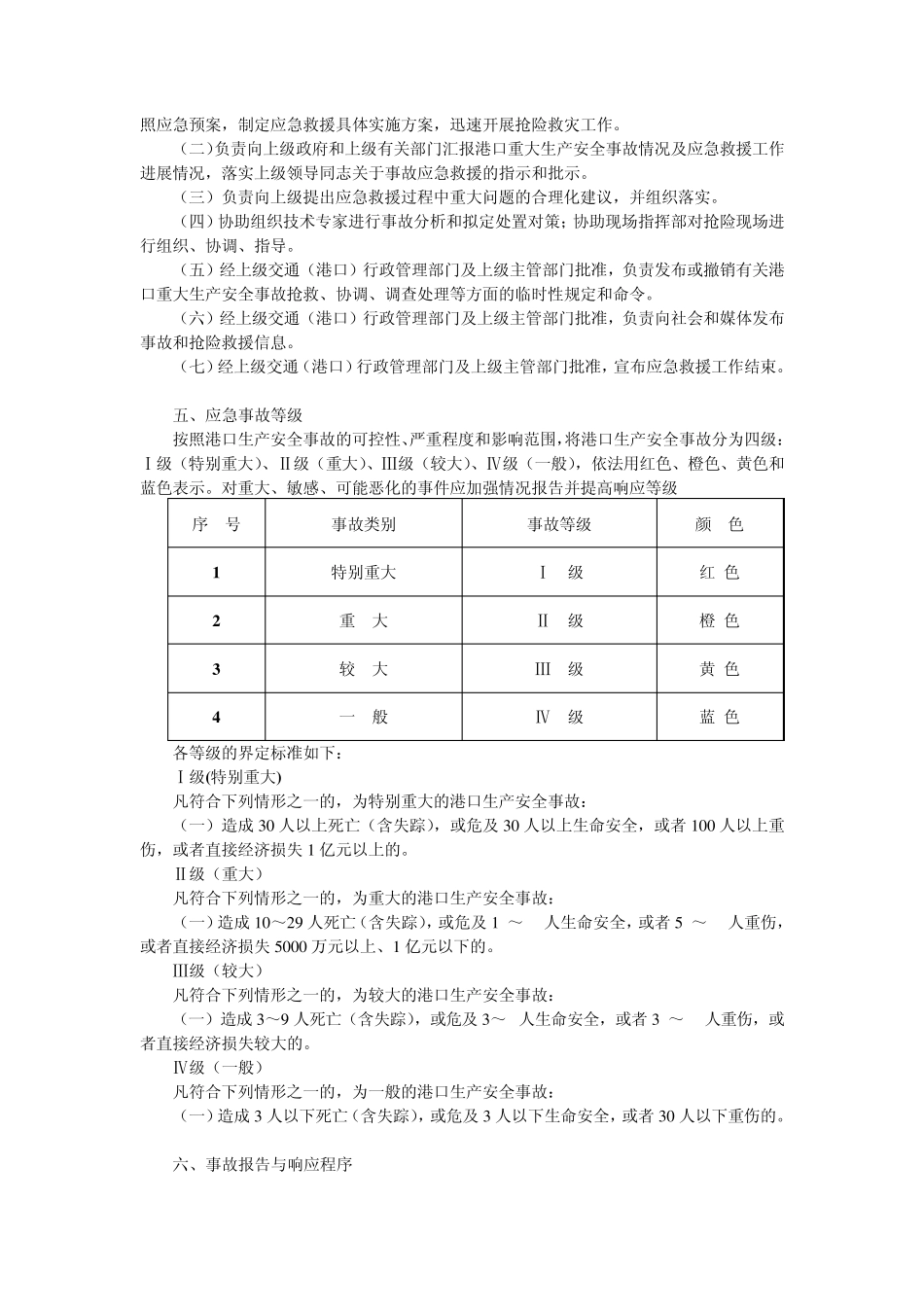 港口重大安全生产事故应急救援预案_第3页