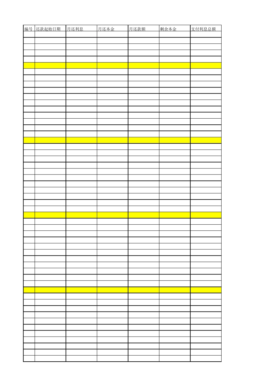 等额本息、等额本金贷款自动计算Excel文档_第3页