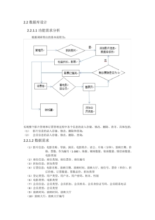 简单影院订票系统数据库设计
