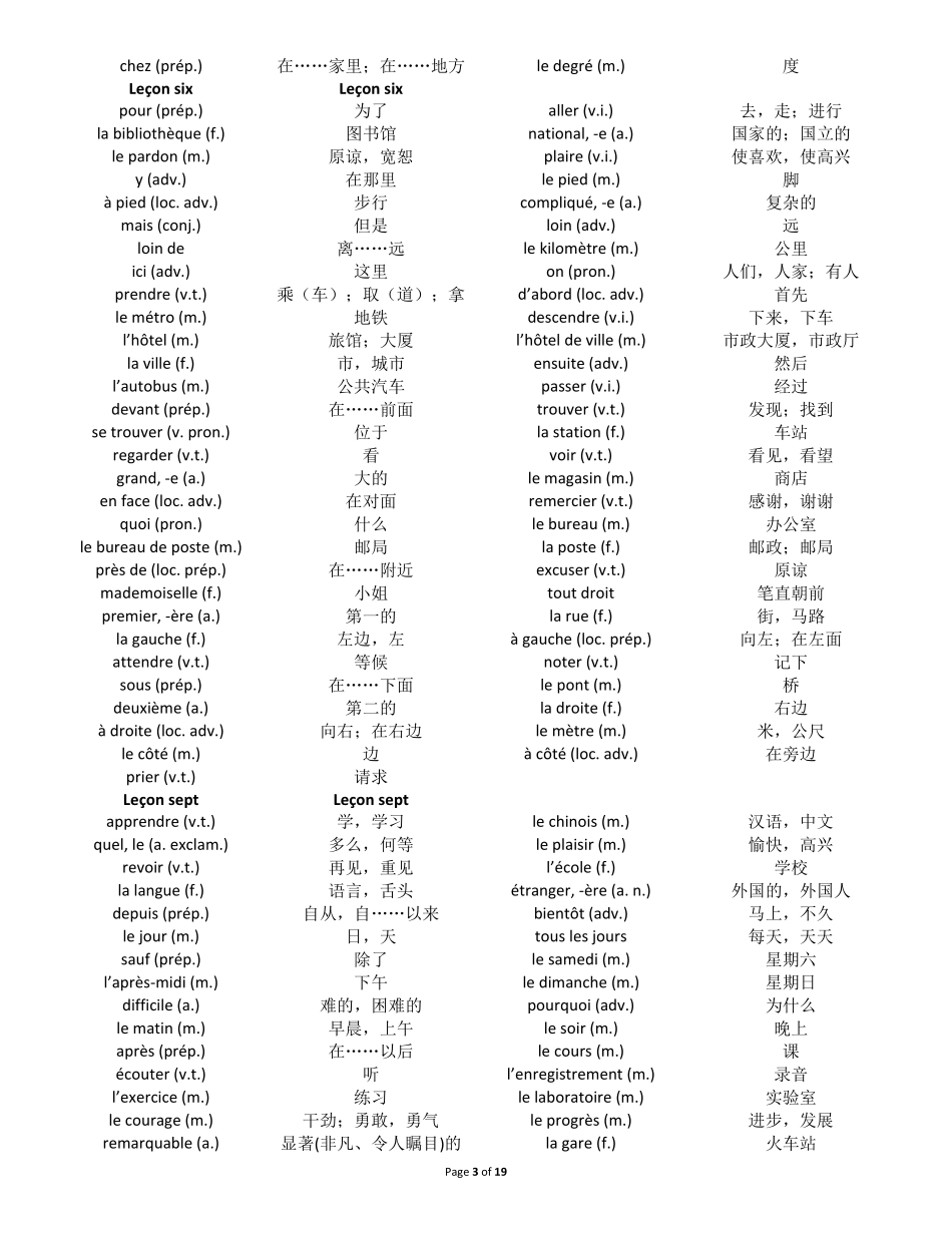 简明法语教程单词表_第3页