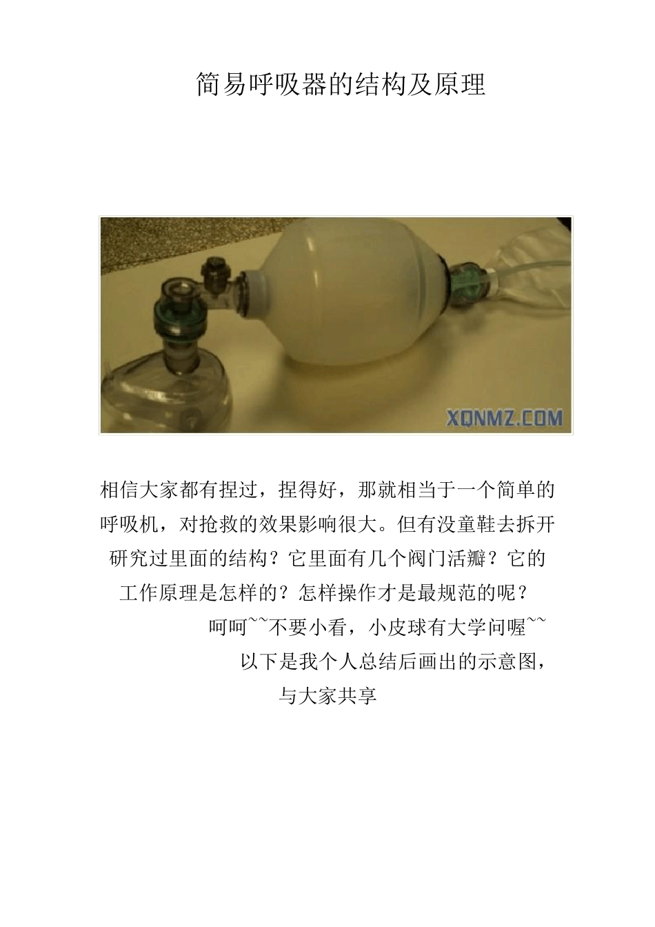 简易呼吸器的结构及原理_第1页