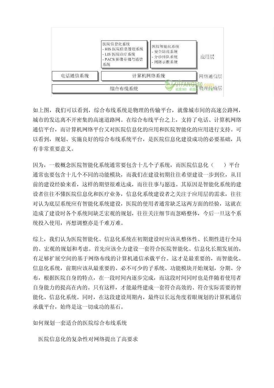 简析医院信息化建设的综合布线应用_第2页