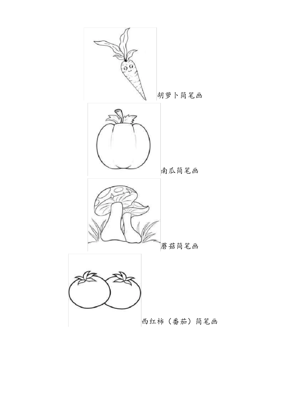 简笔画(蔬菜、水果、汽车、花卉、昆虫)_第2页