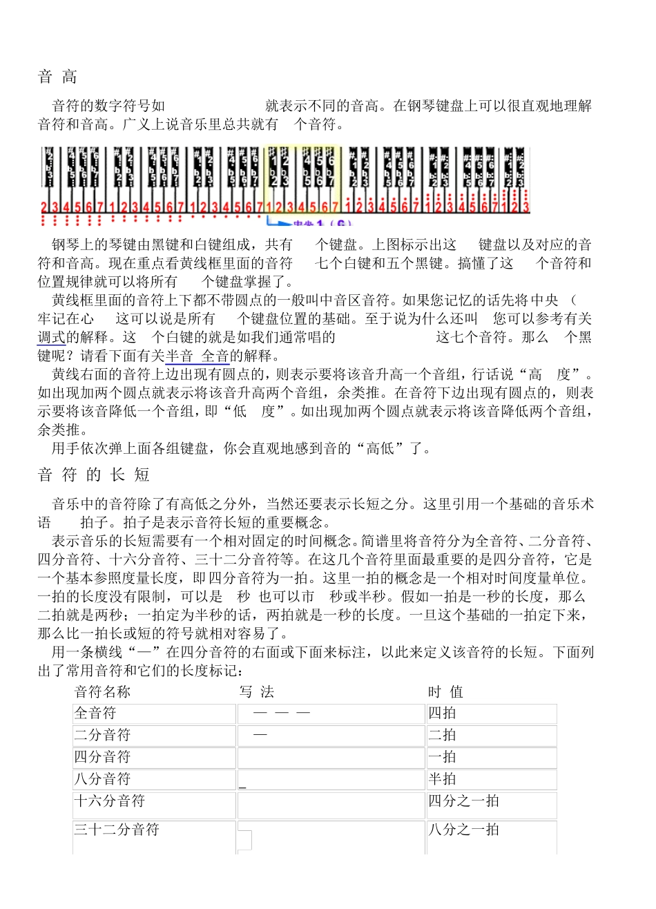 简谱知识整理word版(方便打印)_第2页