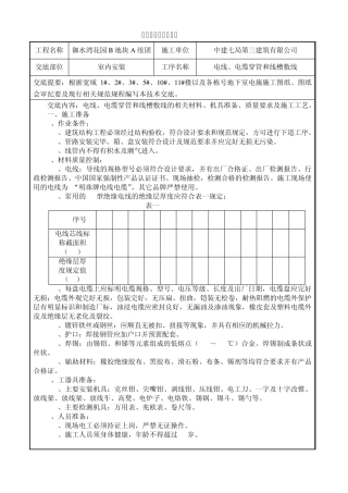 管内穿线技术交底