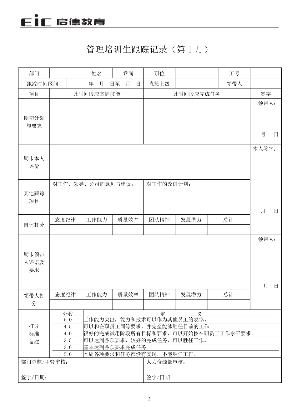 管培生跟踪手册_第2页