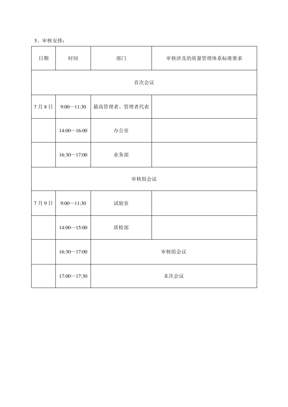 管理体系内审、评审记录_第3页