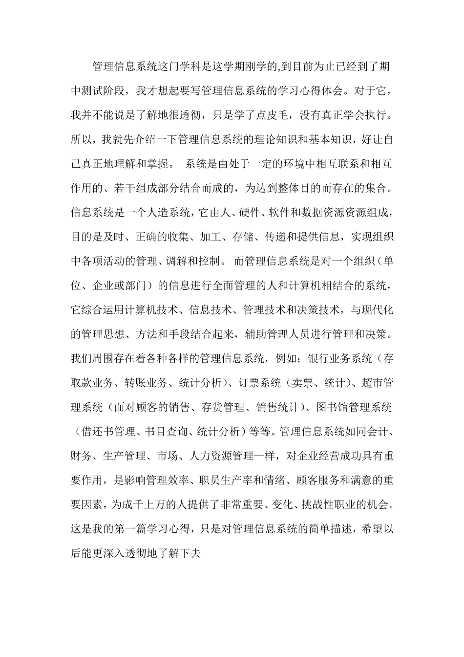 管理信息系统学习心得_第3页