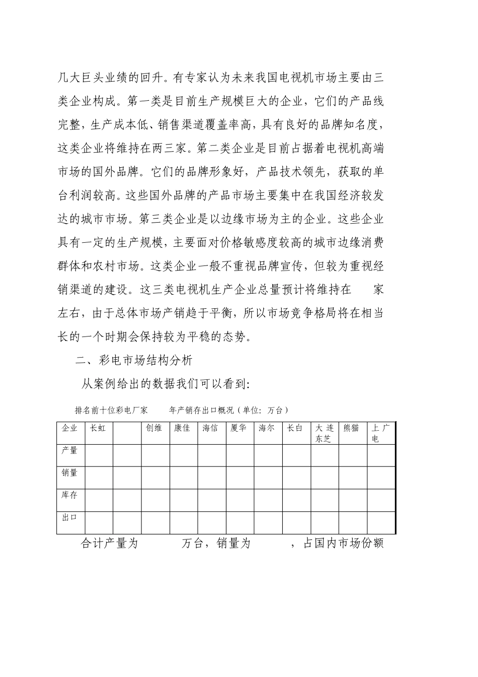 管理经济学案例分析(彩电的价格弹性——WORD版)_第2页