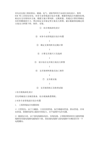 管线综合支吊架施工工艺