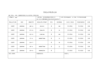 管道元件检查记录a