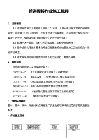 管道焊接施工工艺