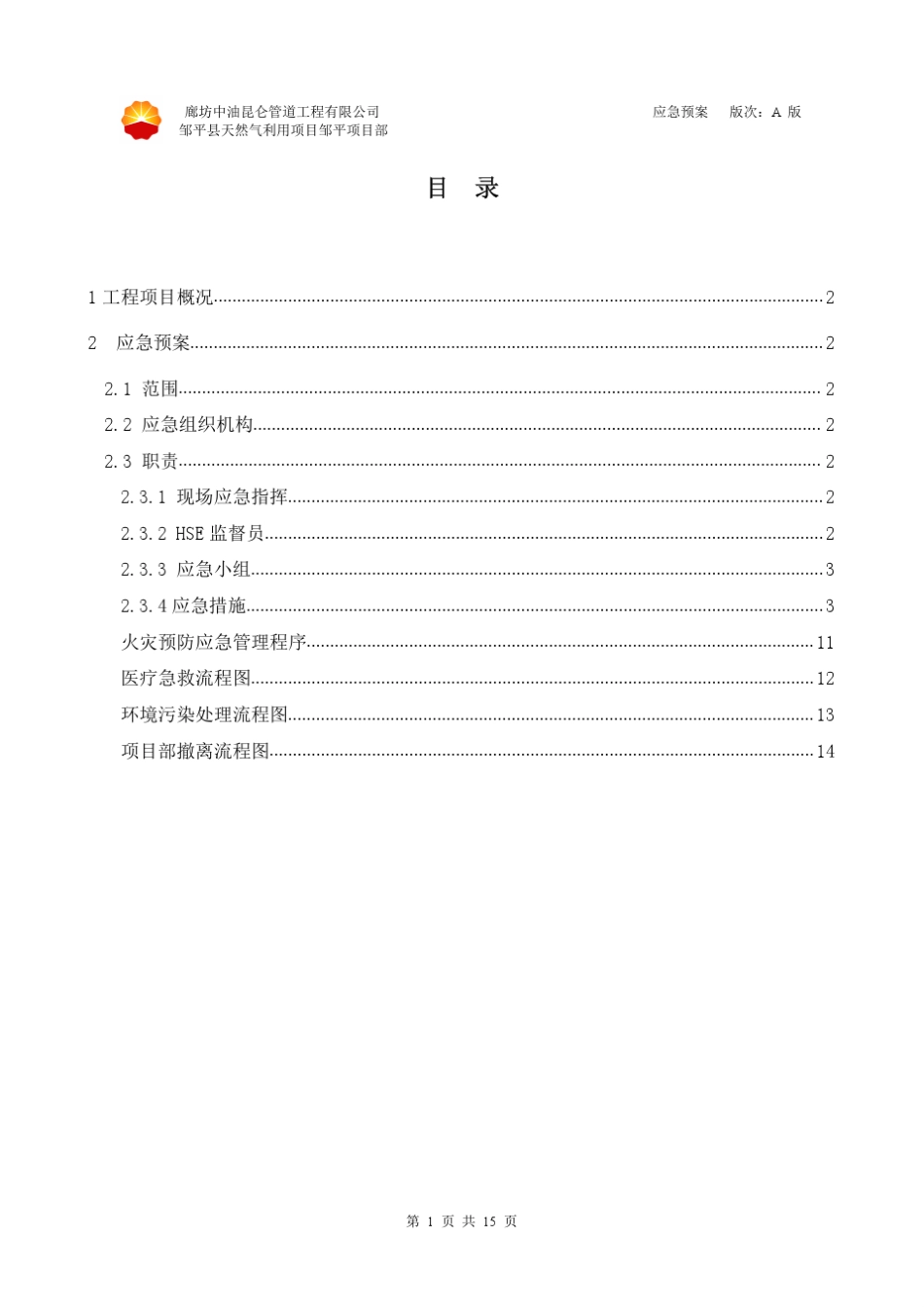 管道线路工程应急预案_第2页