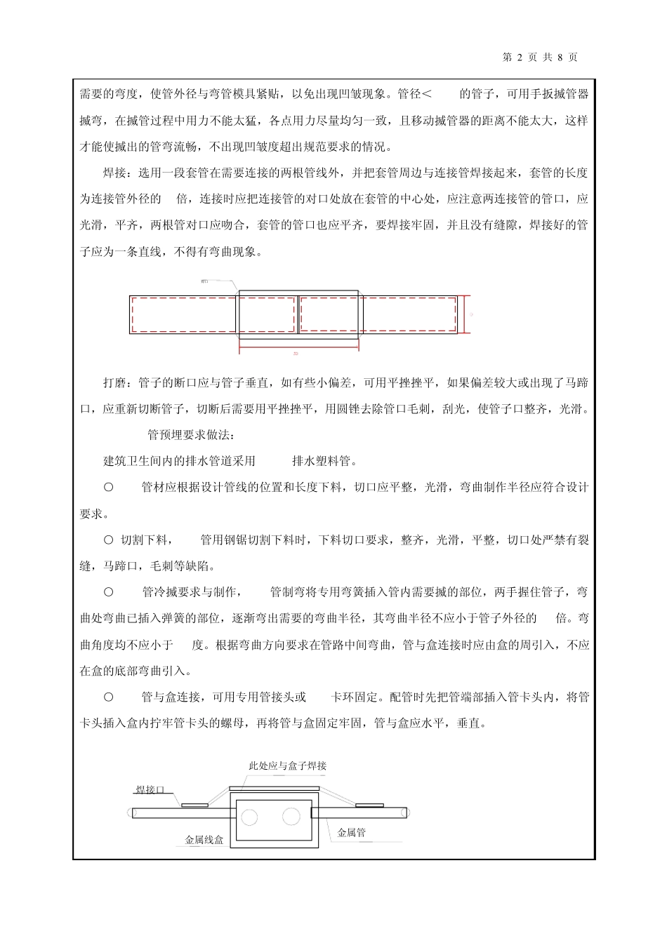 管道预埋技术交底_第2页