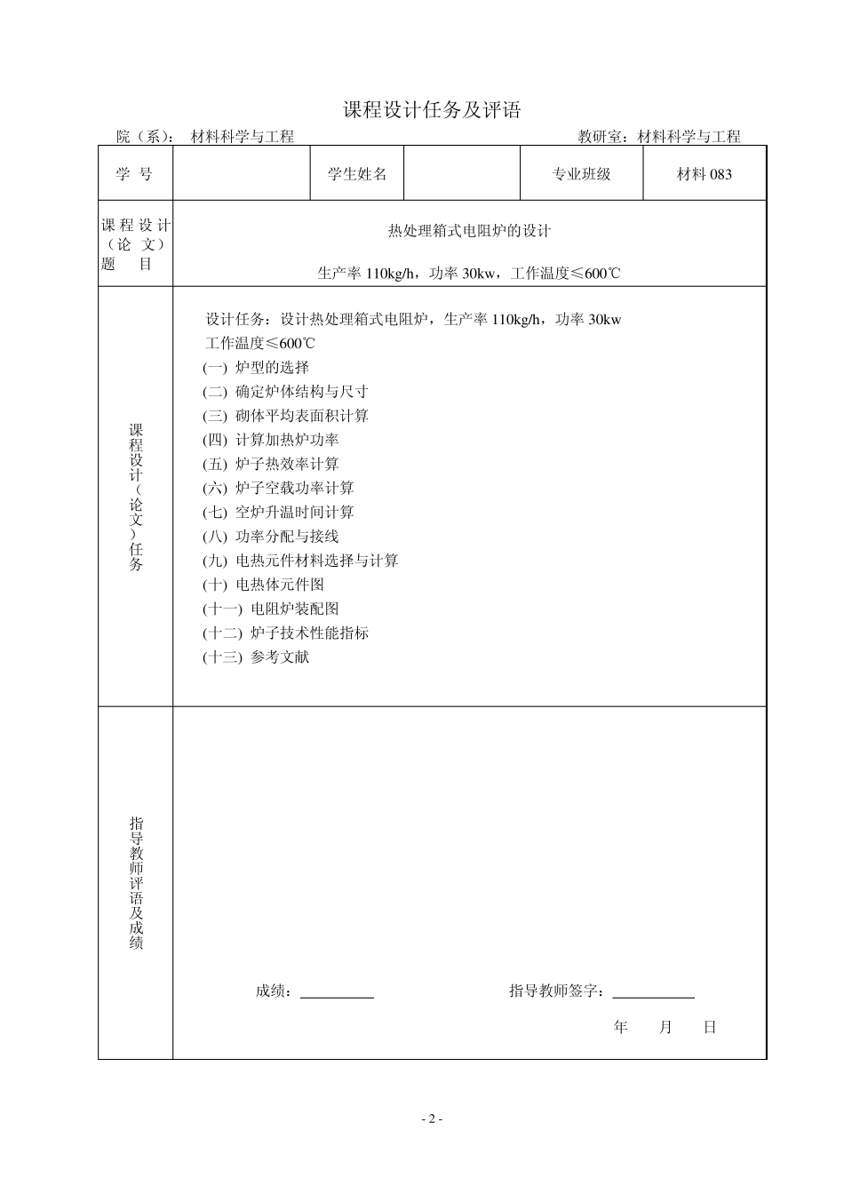 箱式电阻炉设计_第2页