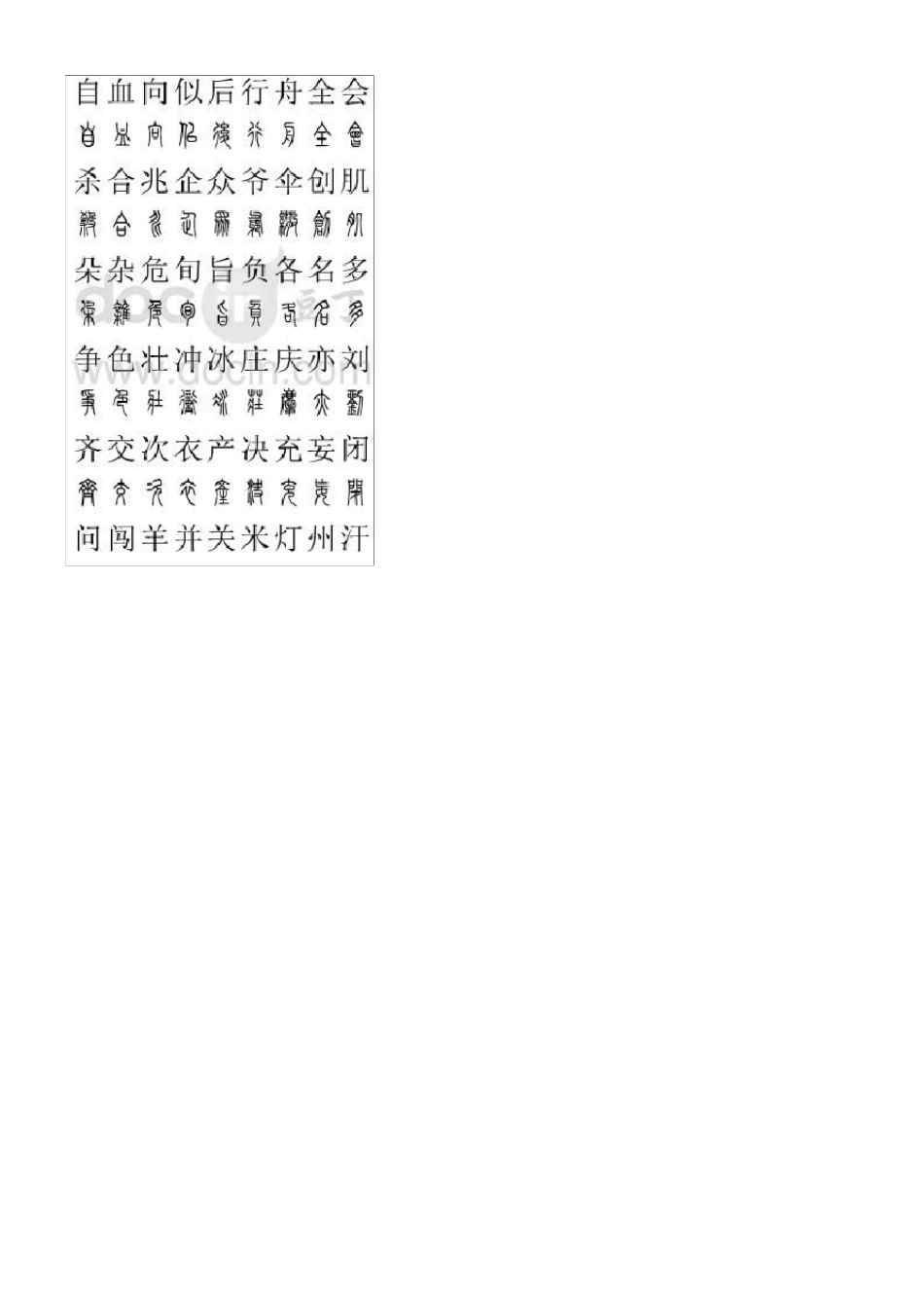 篆字2500字对照表_第3页