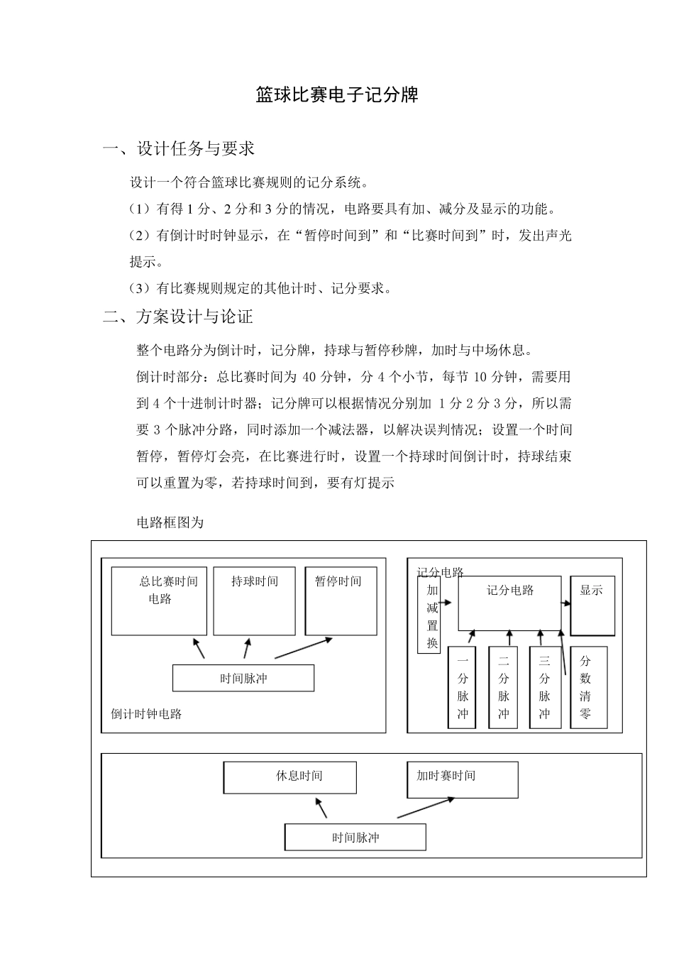 篮球比赛电子记分牌数电课程设计_第2页