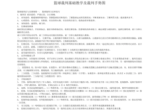 篮球裁判基础教学及裁判手势图