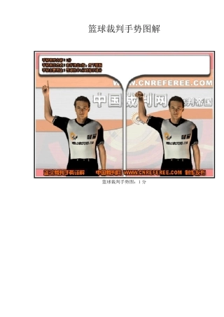 篮球裁判手势完全图解
