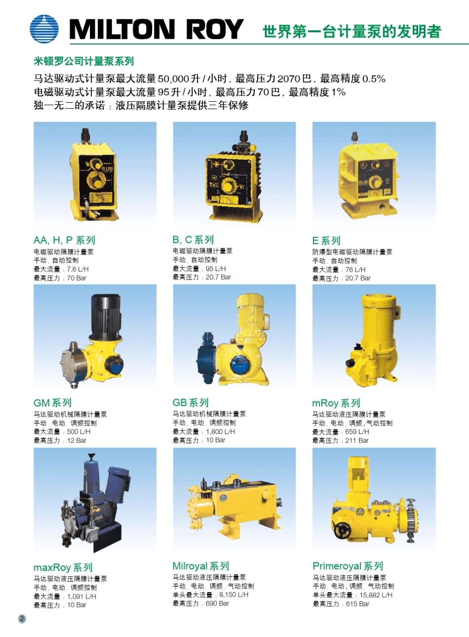 米顿罗计量泵技术说明_第2页
