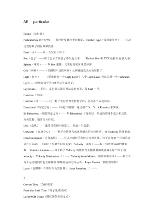 粒子特效中英文