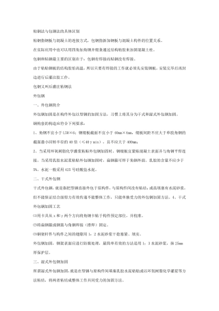 粘钢法与包钢法的区别