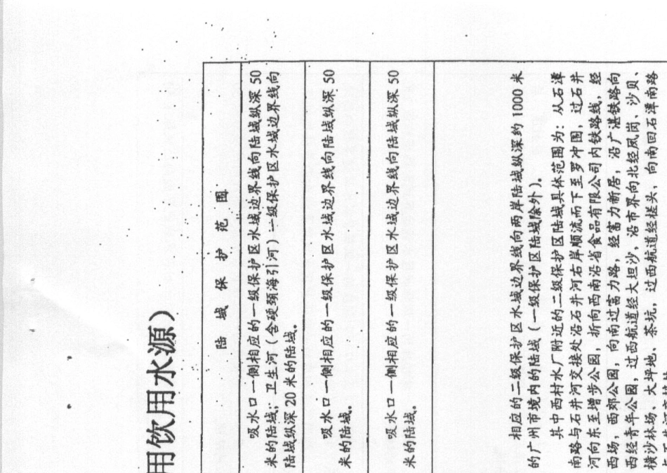 粤府函[2011]162号关于同意调整广州市饮用水源保护区区划的批复_第3页