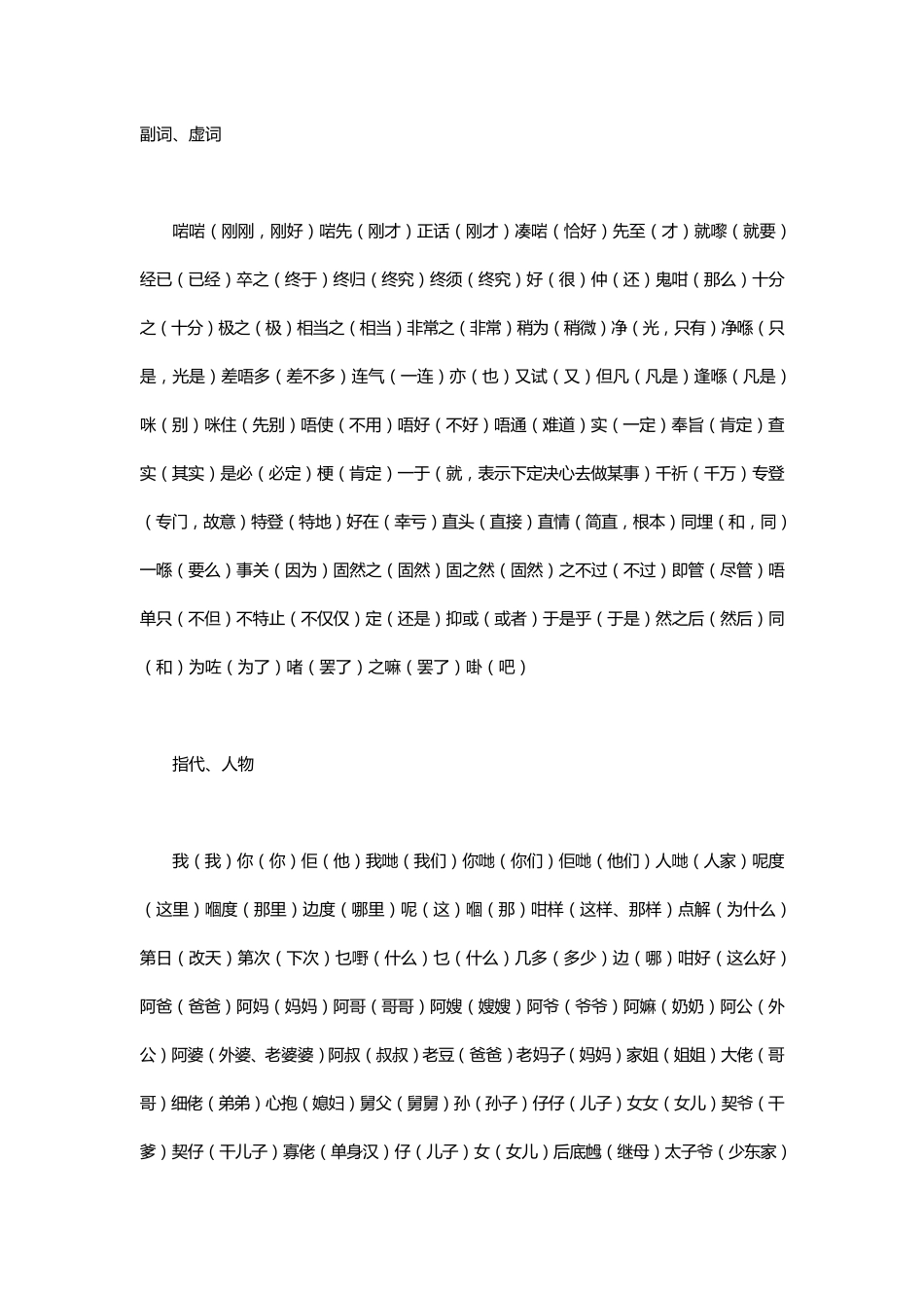 粤语口语常用词_第1页