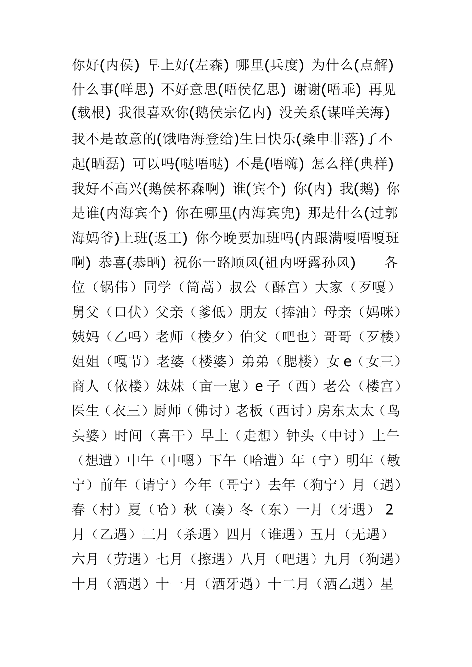 粤语常用语学习_第1页